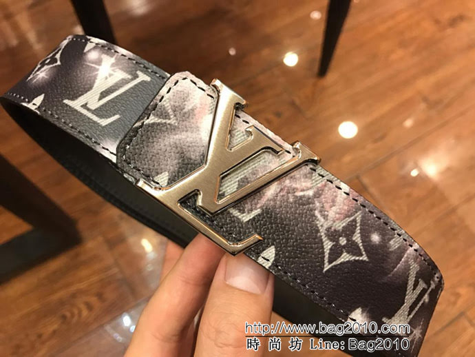 路易威登LV 2019春夏新款 頂級頭層牛皮 不銹鋼扣 男士皮帶  xfp1266